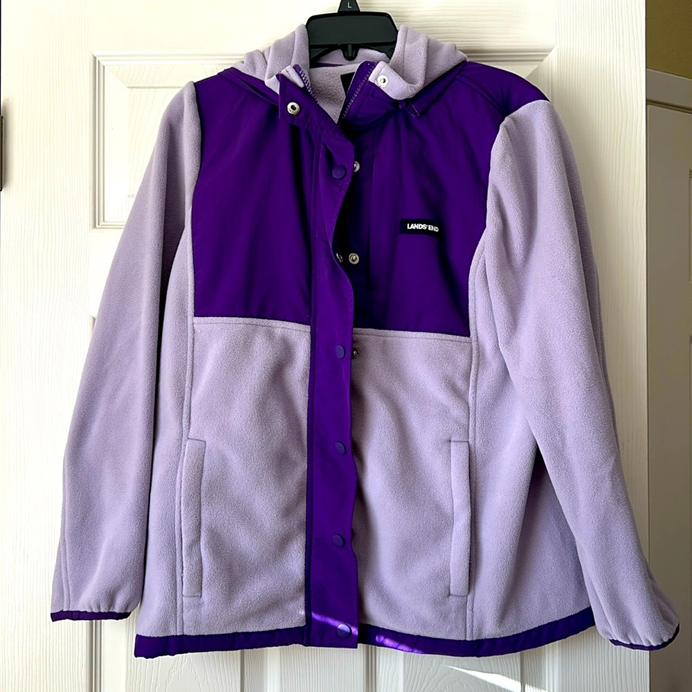 Lands’ End Women's Fleece Heritage Full Zip Jacket